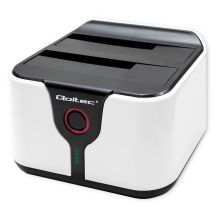 QOLTEC DOCKINGSTATION FÜR HDD-/SSD-LAUFWERKE 2.5" 3.5" | SATA III | USB 3.0 | SUPER SPEED 5GB/S | MIT OFFLINE-KLONFUNKTION