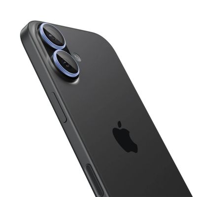 3. Spigen Optik Pro GLAS.TR „EZ FIT“ Kamera-Cover 2er-Pack für iPhone 16 / 16 Plus / 17 - Blau