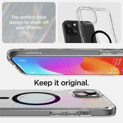9. Spigen Ultra Hybrid Mag-Hülle mit MagSafe für iPhone 15 Plus – Schwarz