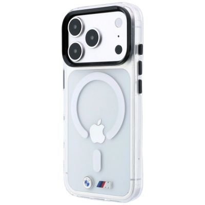 2. BMW M IML MagSafe Hülle mit glänzendem Metalllogo und Zierleisten für iPhone 18 Pro Max / 17 Pro Max – Transparent