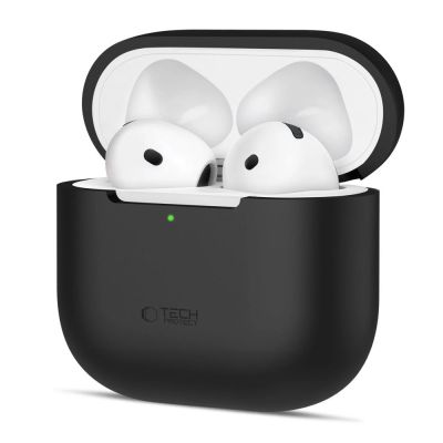 Tech-Protect Silikonhülle für Apple AirPods 4 - Schwarz