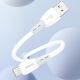 6. Dudao L25ST 5 A USB-A-auf-USB-C-Kabel mit weichem Silikongeflecht, 1 m – Weiß