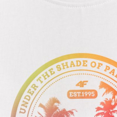 5. Damen-T-Shirt 4F F2718 weiß 4FWSS26TTSHF2718 10S