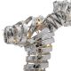 3. Rentier-Dekoration 34 cm 20 LED Silber