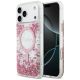Guess MagSafe Hülle mit Harzboden und Glitzer für iPhone 17 Pro Max – Pink