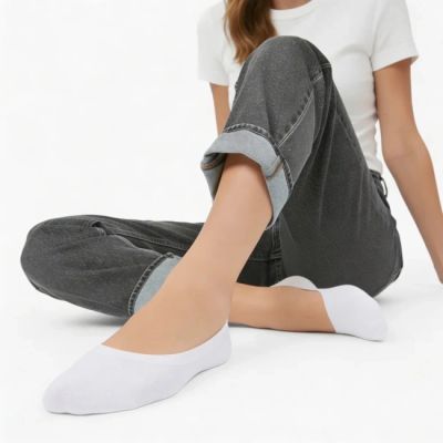 4. Damen-Fußsocken, weiß, Filippo SD-IN01