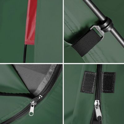 11. NILS CAMP Rocker NC6013 Campingzelt für 3 Personen, grün und rot