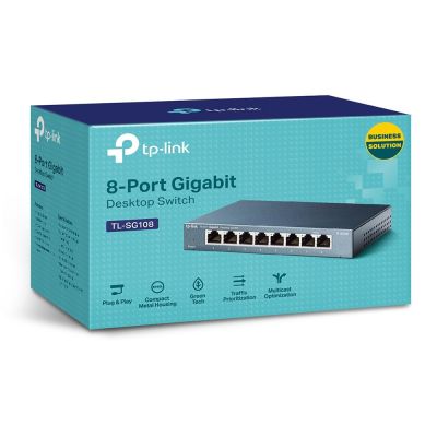6. TP-Link TL-SG108 Unmanaged Gigabit Ethernet (10/100/1000) Schwarz