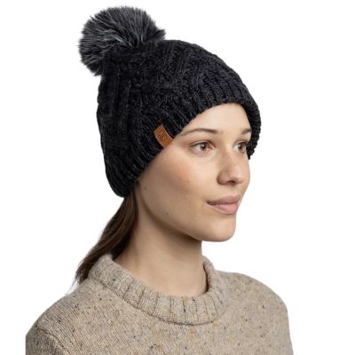 2. Buff Knitted Fleece Caryn Beanie 13674390110 Schwarz One Size