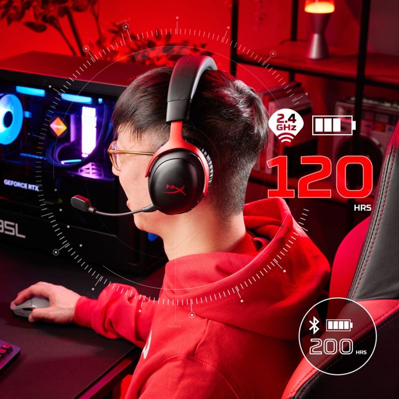 208. HyperX Cloud III Wireless – Kabelloses Gaming-Headset (Schwarz)