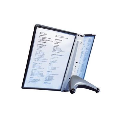2. DURABLE Sherpa Soho Tischständer m. 5 Sichttafeln anthrazit