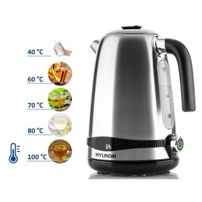 2. Hyundai VK770 Wasserkocher 1,7 l 2200 W Edelstahl
