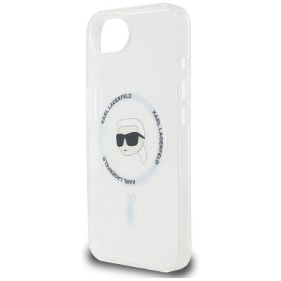 6. Karl Lagerfeld IML Metal Karl Head MagSafe Case für iPhone 16e Weiß