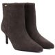 9. Damen-Ankle-Boots aus Leder mit niedrigem Absatz, Wildleder, braun, Big Star UU274492
