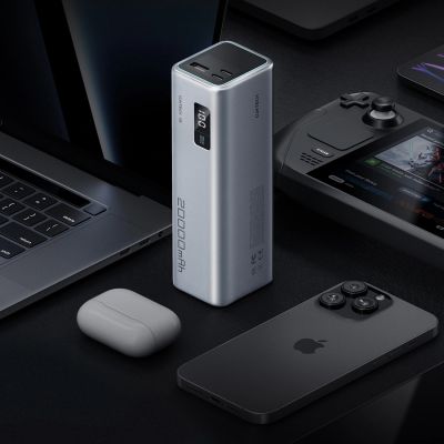 5. Powerbank Cuktech CUKP200XGLGR 100W 20000mAh 2 x USB-C 1 x USB-A - grau