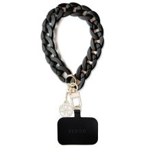 Guess GUOUCBMC4MK Universal Big Hand Strap Case – schwarzer Acryl-4G-Charm