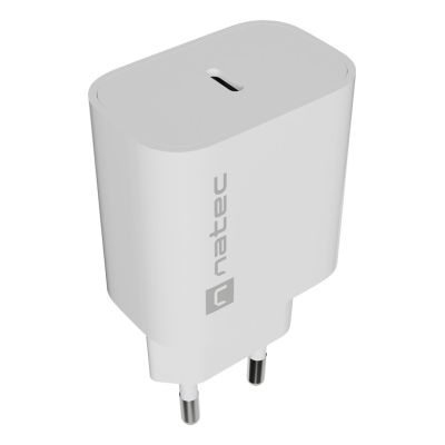 13. NATEC RIBERA 1x USB-C 20W Wandladegerät Weiß