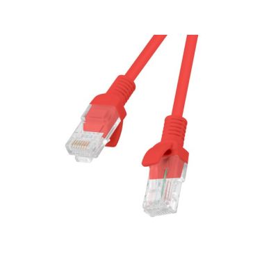 2. UTP-Patchkabel Lanberg PCU5-10CC-0100-R (RJ45 - RJ45 ; 1m; UTP; Kat. 5e; rote Farbe)