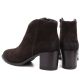 5. Damen-Ankle-Boots aus Leder mit Blockabsatz, Wildleder, Schokoladenbraun, Campbell JE19473