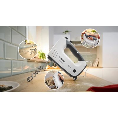 12. Bosch ErgoMixx MFQ37490 Küchenmaschine mit Rührschüssel (750 W; Weiß)