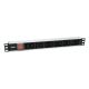 Equip 333318 PDU 12-fach Stromverteilereinheit 1HE Schwarz, Silber