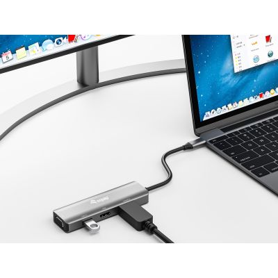5. Externe USB-Grafikkarte Equip 133485, 3840 x 2160 Pixel, Schwarz, Silber