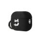 3. Karl Lagerfeld KLAP2RUNCHK AirPods Pro 2 Cover schwarz/schwarz Silikon Choupette Head 3D