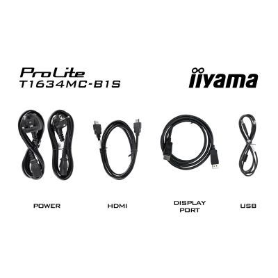 11. iiyama ProLite T1634MC-B1S Computermonitor 39,6 cm (15,6 Zoll) 1920 x 1080 Pixel Full HD LED-Touchscreen Schwarz