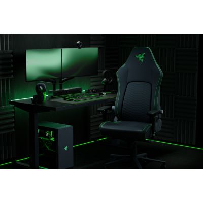 3. Razer Iskur V2 NewGen Gaming-Stuhl, ergonomisches Design, HyperFlex-Lordosenstütze, 4D-Armlehnen - schwarz/grün