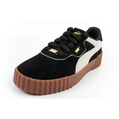 3. Puma Damen-Sportschuhe, Sneaker Carina 3.0, Leder, Schwarz, modisch