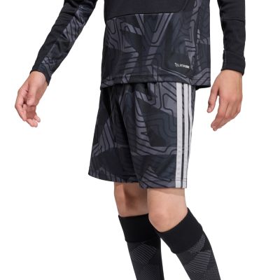 4. adidas Tiro 26 Competition Torwartshorts für Kinder, Schwarz und Grau, KC5468