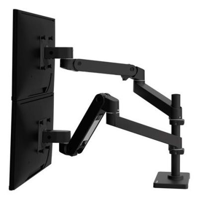Ergotron LX Pro Series 45-690-292 Monitorhalterung/Ständer für 68,6 cm (27") Monitore, Schreibtisch, Schwarz