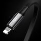 12. Baseus Golden Loop einziehbares 3in1 USB-Kabel - Micro-USB / Lightning / USB-C 3.5A 35cm - 120cm schwarz (CAMLT-JH01)