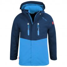 TrollKids Kinder Bryggen 3in1 Jacke Regenmantel mit Kapuze Blau (418-110)