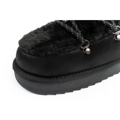 15. D.Franklin Damen Winter Schneestiefel, modisches Fellfutter, Schwarz