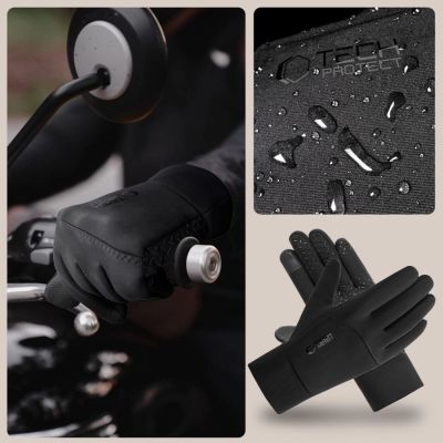 5. Tech-Protect WG01 Handschuhe mit Touch-Tipps L - schwarz