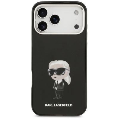 3. Karl Lagerfeld IML Aquarelle Karl & Logo MagSafe Hülle für iPhone 17 Pro Max - Schwarz