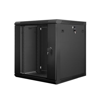 5. Lanberg WF01-6612-10B Rack-Schrank (12 HE; 635 mm / 600 mm / 600 mm; Wandmontage; Glas; 19 Zoll; schwarz)