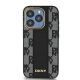 3. DKNY Leather Checkered Mono Pattern MagSafe-Hülle für iPhone 15 Pro – Schwarz