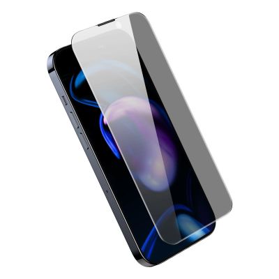 4. Baseus Privacy Tempered Glass für iPhone 14 Pro Vollbild 0,4 mm Blickschutzfilter Anti Spy + Montageset