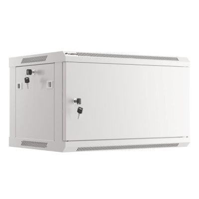 LANBERG Wandregal 19" 6HE 600x450 Metalltür Grau (Bausatz) WF01-6406-00S