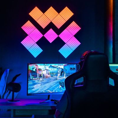 4. Intelligente Twinkly Squares Combo Pack mit 6 Blöcken (1 Master + 5 Erweiterungen) x 64 RGB-Pixel