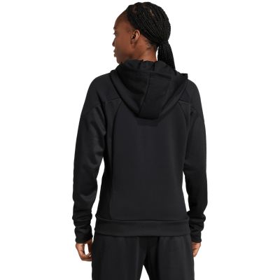 9. adidas Tiro 25 Hoodie mit durchgehendem Reißverschluss für Damen, Schwarz, JD9079