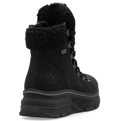 42. Wasserdichte, gefütterte Damen-Trekkingschuhe in Schwarz Rieker 48034-00