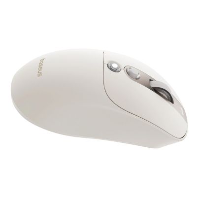7. Baseus Editor Kabellose Computermaus mit 800-mAh-Akku und Akkuanzeige – Weiß