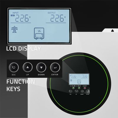 2. Qoltec Off-Grid Hybrid-Solarwechselrichter 11000W | 160A | 48V | MPPT | BMS | Sinus | WLAN-Option | Leistungsfaktor 1,0