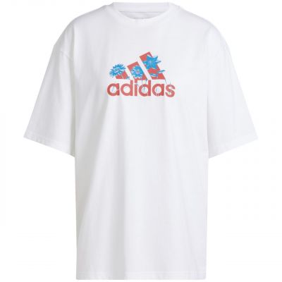 adidas Flower Pack Badge of Sport Damen T-Shirt Weiß IT1421