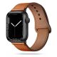 Tech-Protect LeatherFit-Armband für Apple Watch 4 / 5 / 6 / 7 / 8 / 9 / SE / Ultra 1 / 2 (42/44/45/49 mm) – braun