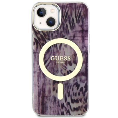 3. Guess Leopard MagSafe-Hülle für iPhone 14 – Rosa