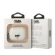 4. Karl Lagerfeld KLAP2RUNCHH AirPods Pro 2 Cover weiß/weiß Silikon Choupette Head 3D